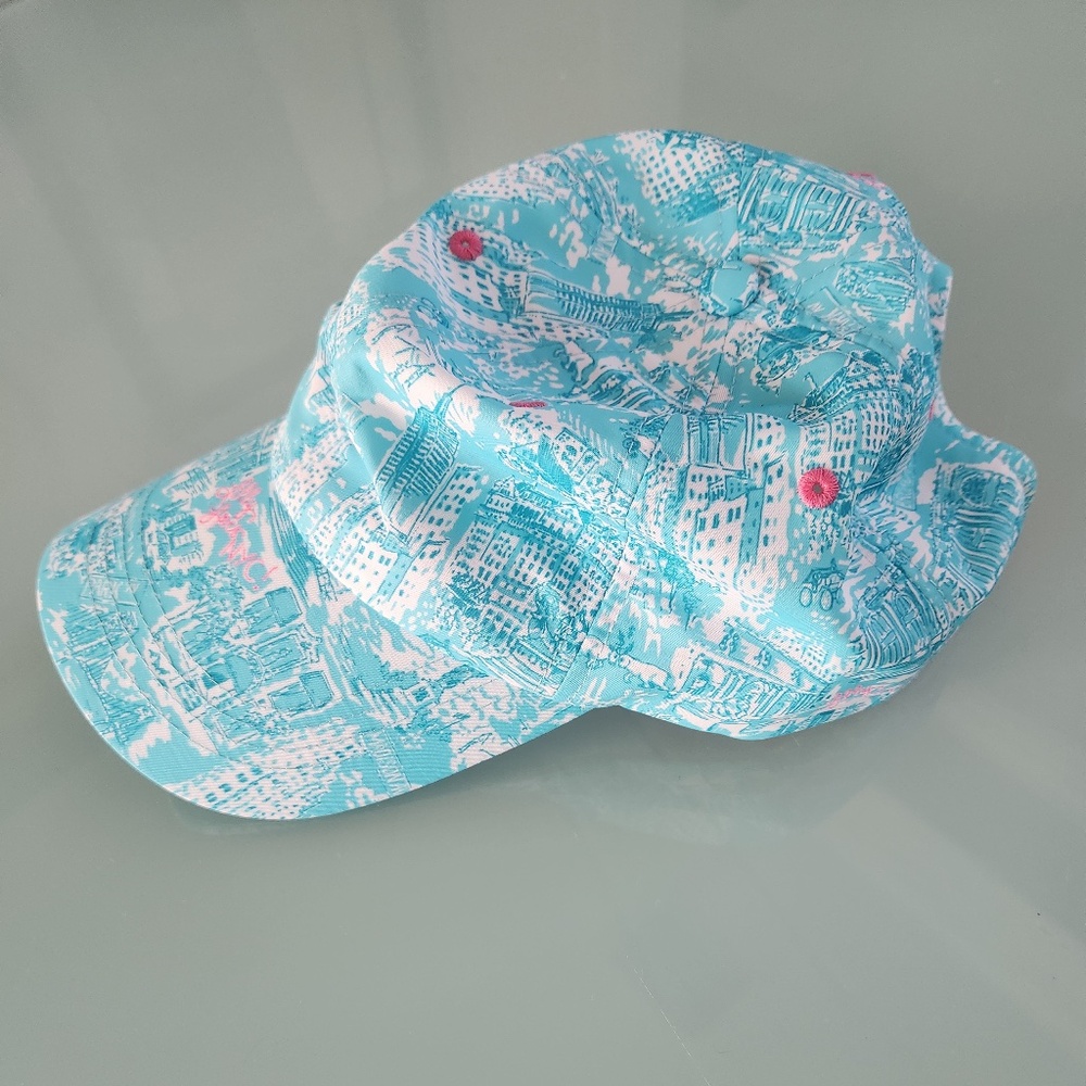 Lilly Pulitzer Blue and Pink Patterned Hat